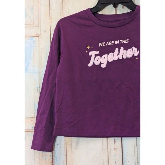 There Abouts Girls M (10/12) Purple Long Sleeve T Shirt We Are in This Together - Picture 5 of 8